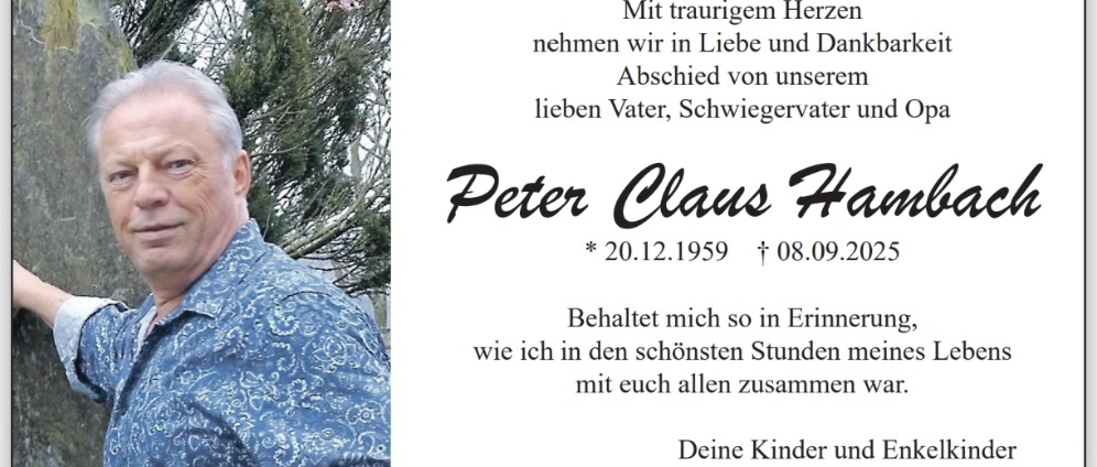 Spenden sammeln | Peter Claus Hambach | Spendenseite