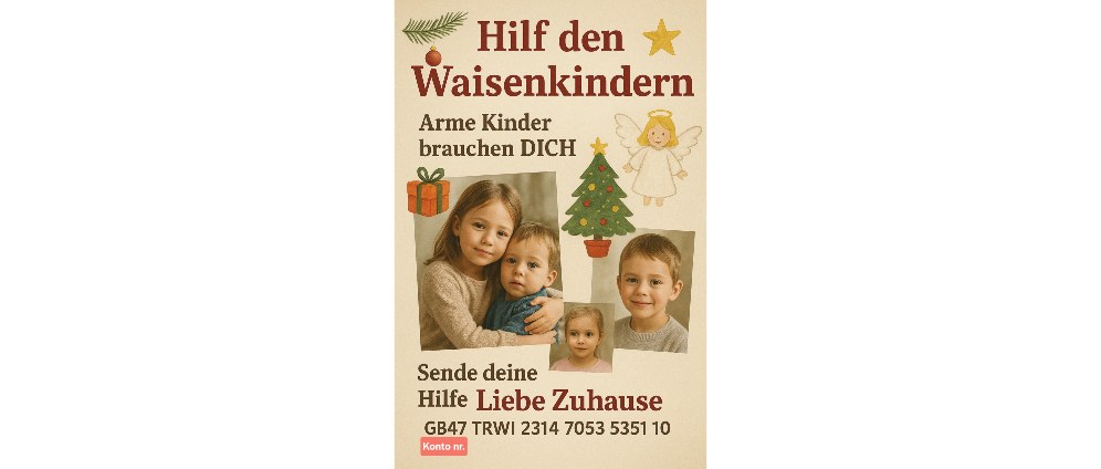 Spenden sammeln | Weihnachtliche Hilfsbitte für Kinder | Spendenseite