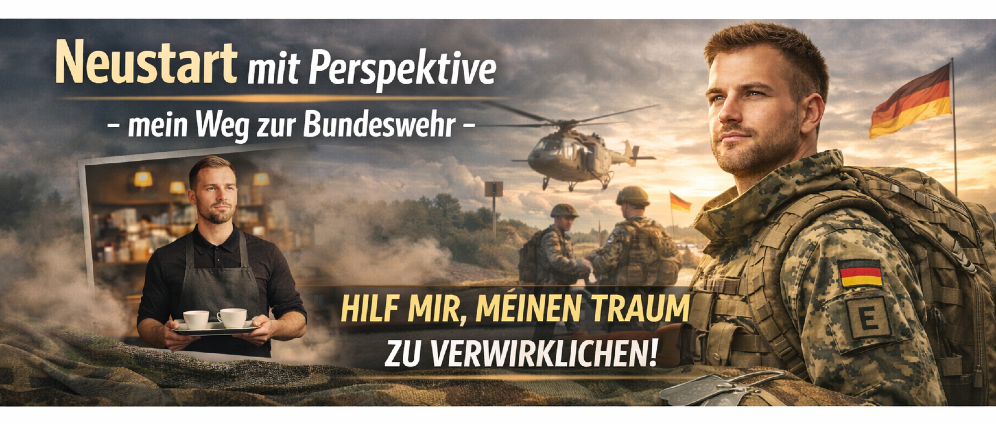 Spenden sammeln | Ein Neuanfang mit Ziel Bundeswehr | Spendenseite