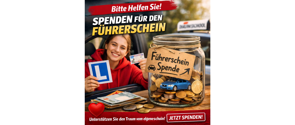 Spenden sammeln | Mein Traum zum Führerschein | Spendenseite