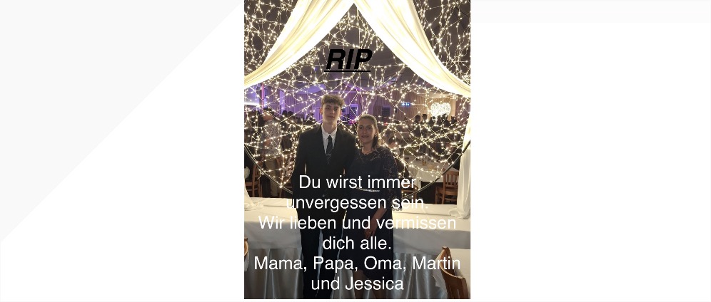 Spenden sammeln | Bitte helft uns, unserem geliebten Sohn Florian einen würdevollen Abschied zu schenken | Spendenseite