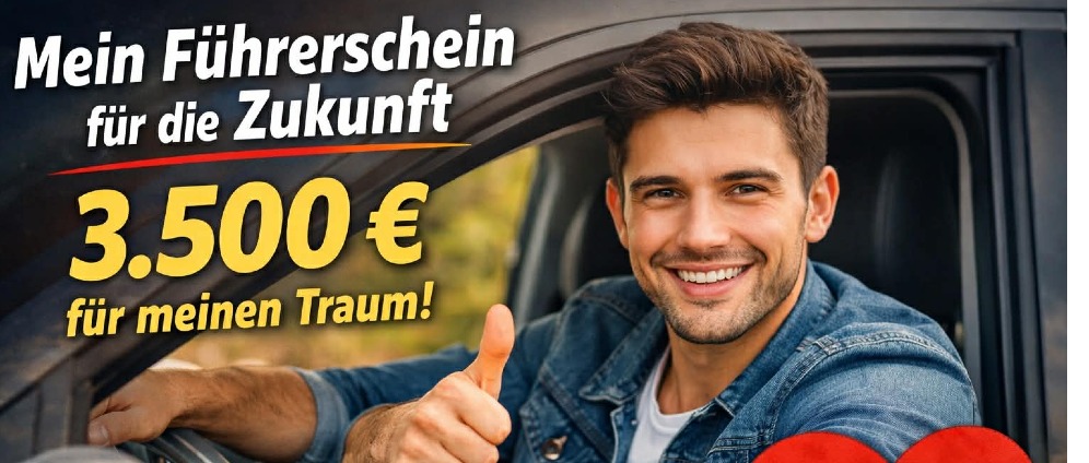 Spenden sammeln | Autoführerschein für meine Zukunft jeder Euro zählt! | Spendenseite