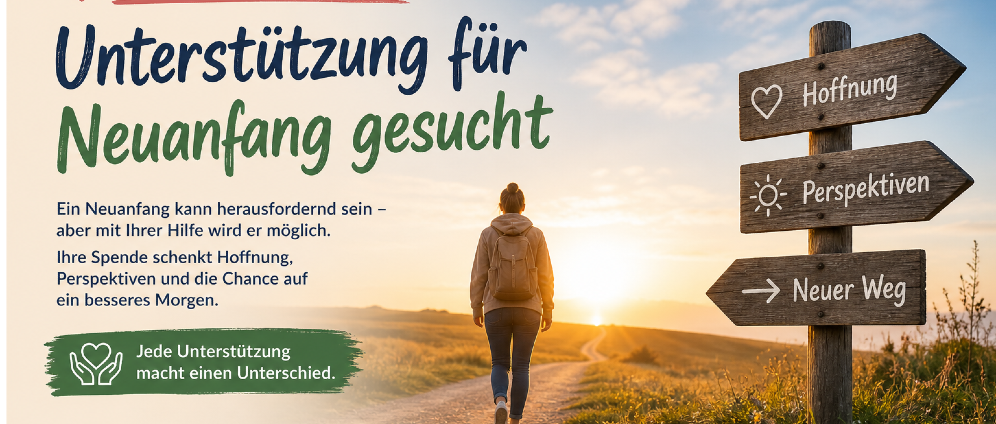 Spenden sammeln | Gemeinsam helfen ein Neuanfang wird gebraucht | Spendenseite