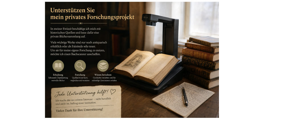 Spenden sammeln | Aufbau meiner Bücherei für Kolonialgeschichte | Spendenseite