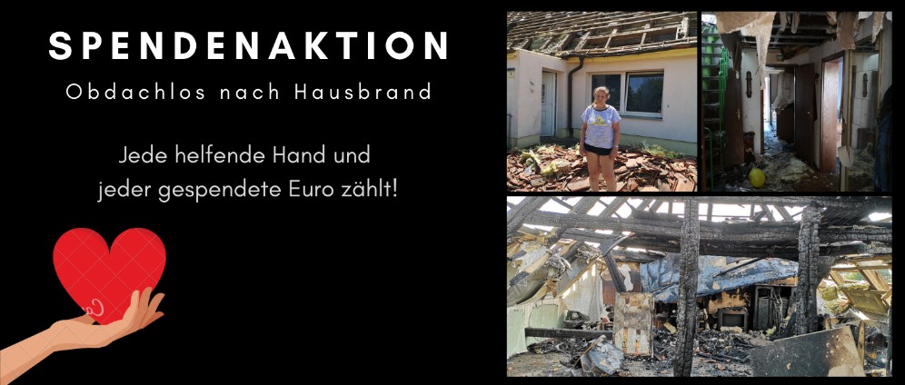 Spenden sammeln | Obdachlos nach Hausbrand | Spendenseite