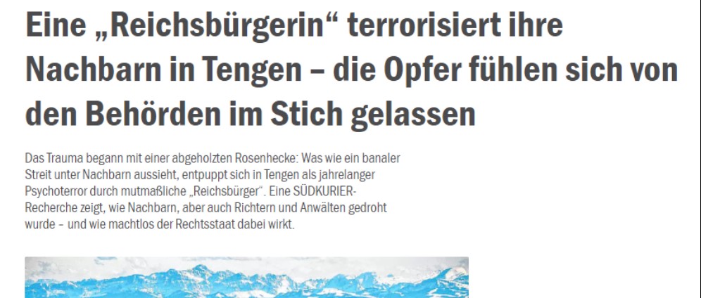 Spenden sammeln | Sachschaden durch Terror von Reichsbürgerin | Spendenseite