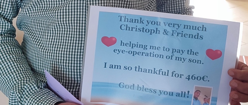 Spenden sammeln | Augen OP für Sohn eines Freund | Spendenseite