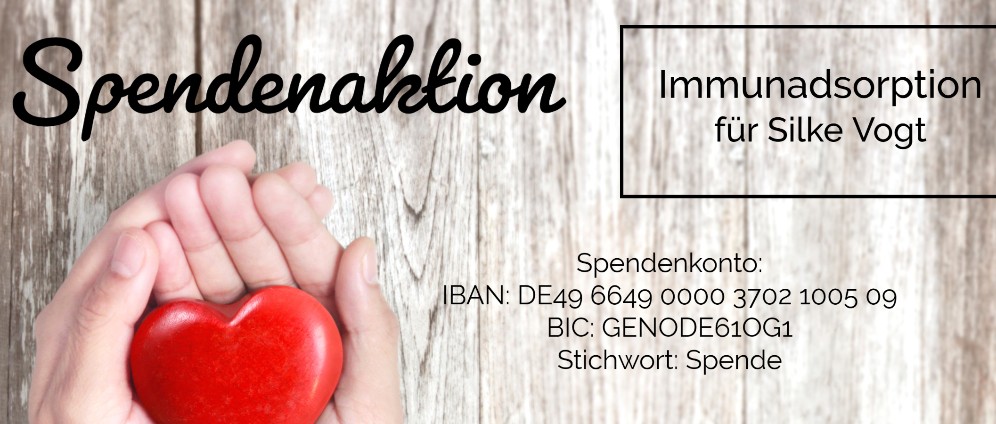 Spenden sammeln | Spendenaktion für eine Immunadsorption | Spendenseite