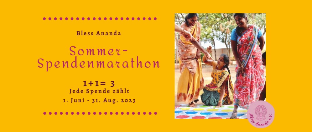 Spenden sammeln | Spendenmarathon Bless Ananda | Spendenseite