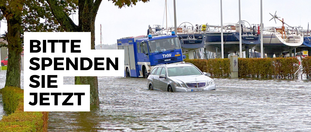 Spenden sammeln | Hilfe für Sturmflut Opfer | Spendenseite