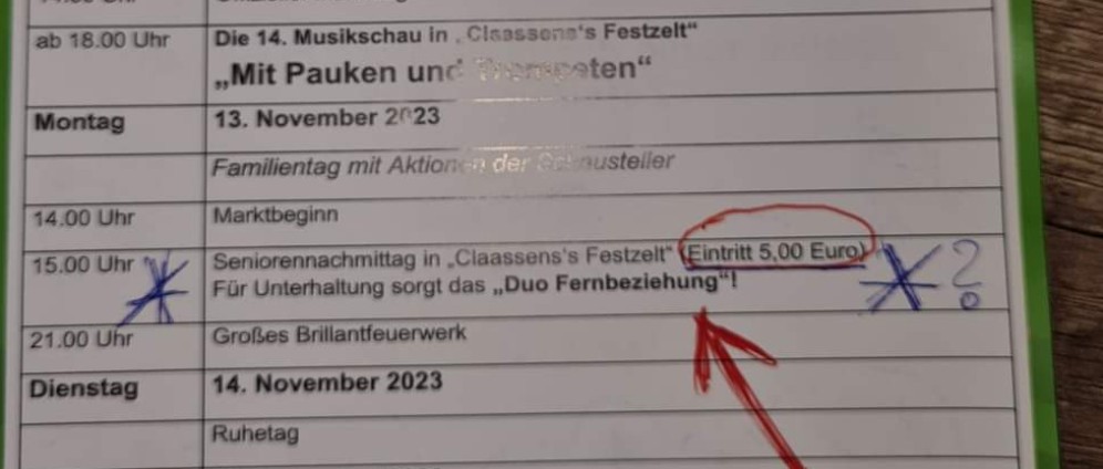 Spenden sammeln | Seniorennachmittag am Zeteler Markt | Spendenseite