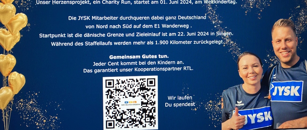 Spenden sammeln | JYSK Charity Run | Spendenseite