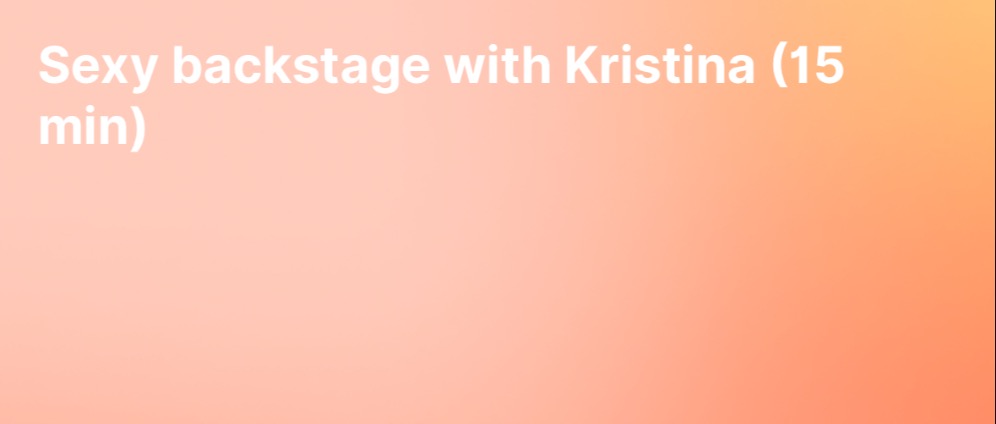 Spenden sammeln | Kristina Backstage Video | Spendenseite