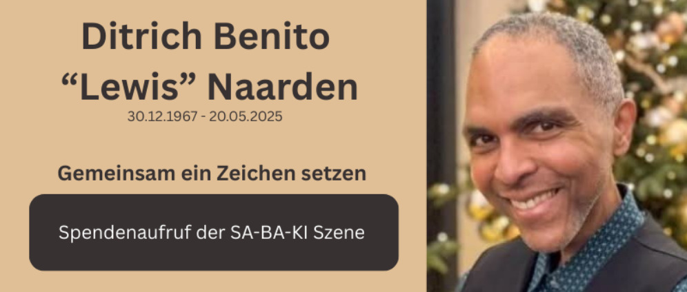Spenden sammeln | In liebevollem Gedenken an Ditrich Benito Lewis | Spendenseite
